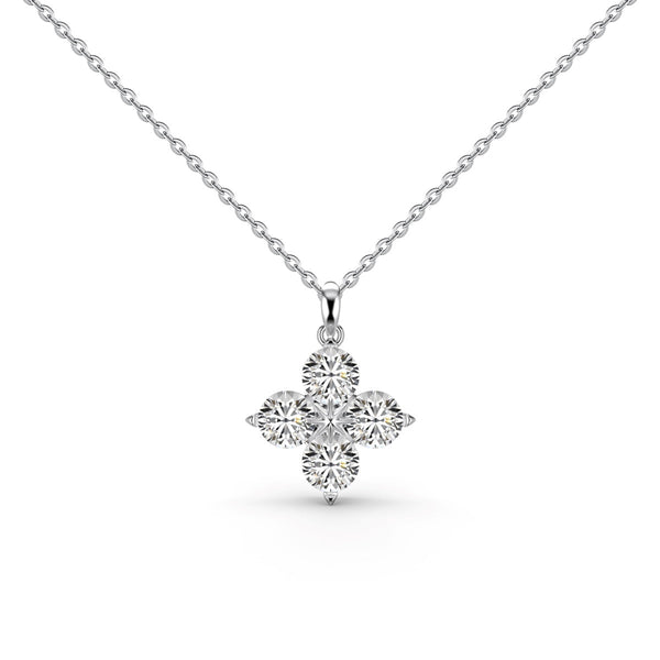 [Clover Jewelrys]Collar de Trébol de Cuatro Hojas y Estrella de Ocho Puntas