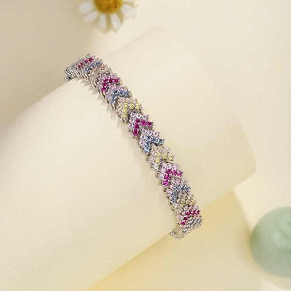 [CloverJewelrys]Ornate Sparkling Round Cut Party Bracelet