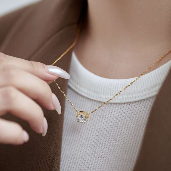 [Clover Jewelrys]Collar lujoso de corte redondo