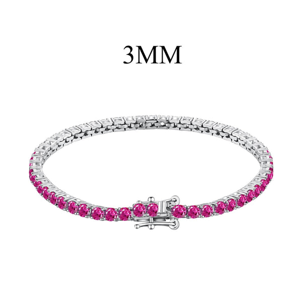[Clover Jewelrys]Pulsera de Fiesta Redonda de Corte Radiante y Colorido