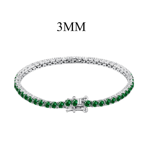 [Clover Jewelrys]Pulsera de Fiesta Redonda de Corte Radiante y Colorido