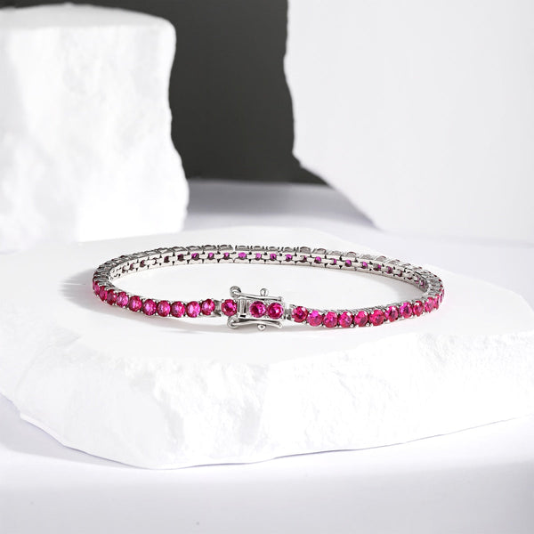 [Clover Jewelrys]Pulsera de Fiesta Redonda de Corte Radiante y Colorido