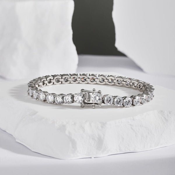 [Clover Jewelrys]Pulsera de boda redonda con corte brillante y adornada