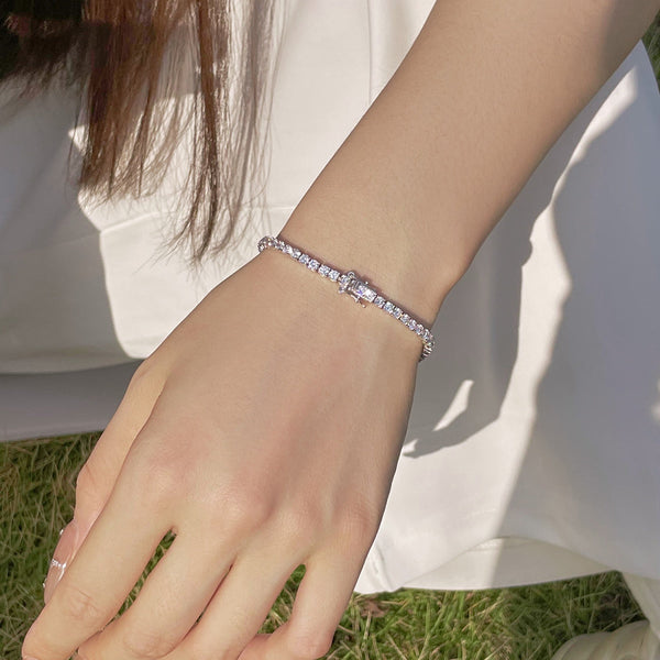 [Clover Jewelrys]Pulsera de Fiesta Redonda de Corte Radiante y Colorido