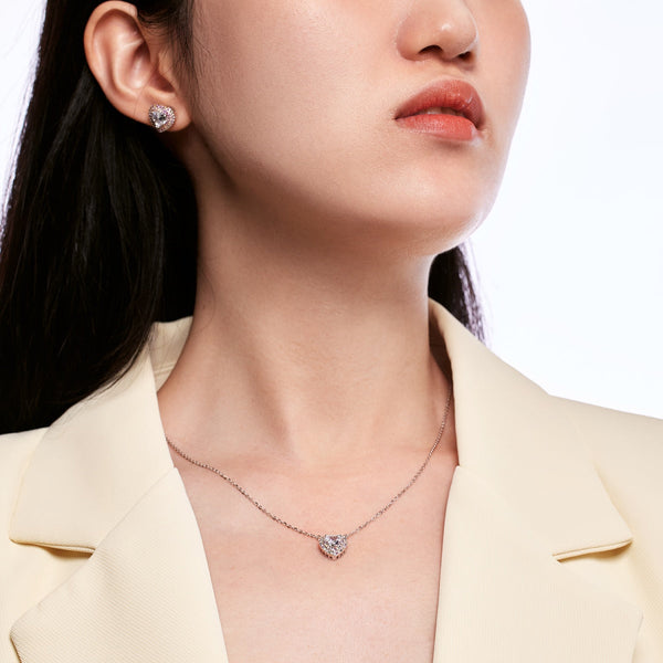 [Clover Jewelrys]Exquisito collar con forma de corazón