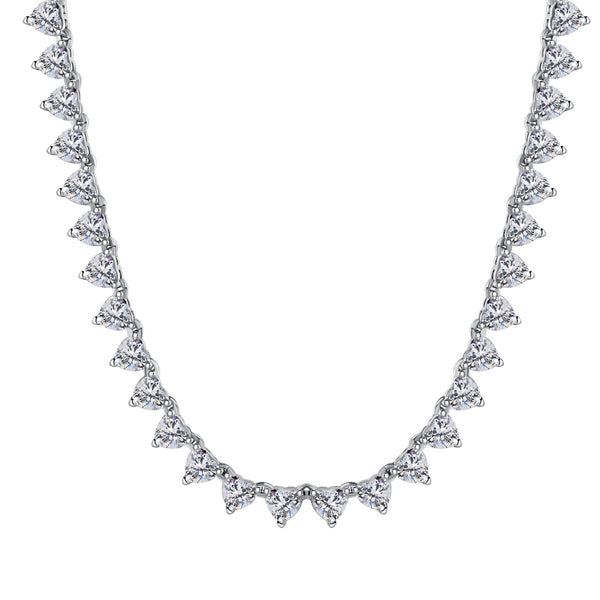 [Clover Jewelrys]Collar de tenis con corazón ornamentado