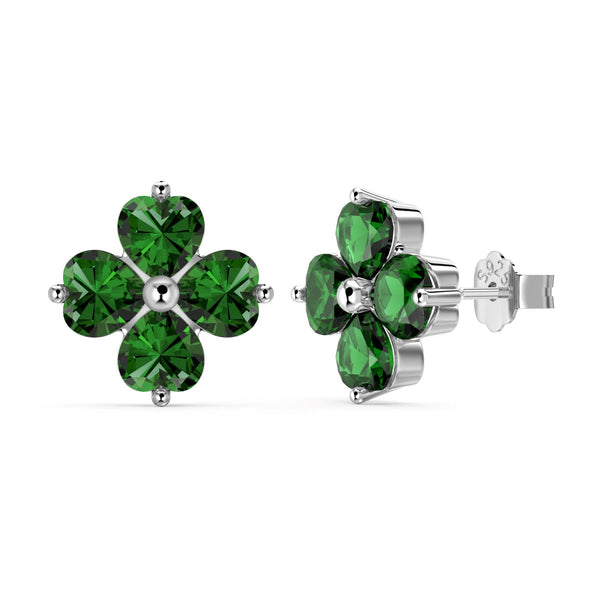 [Clover Jewelrys]Pendientes de bola trébol de cuatro hojas