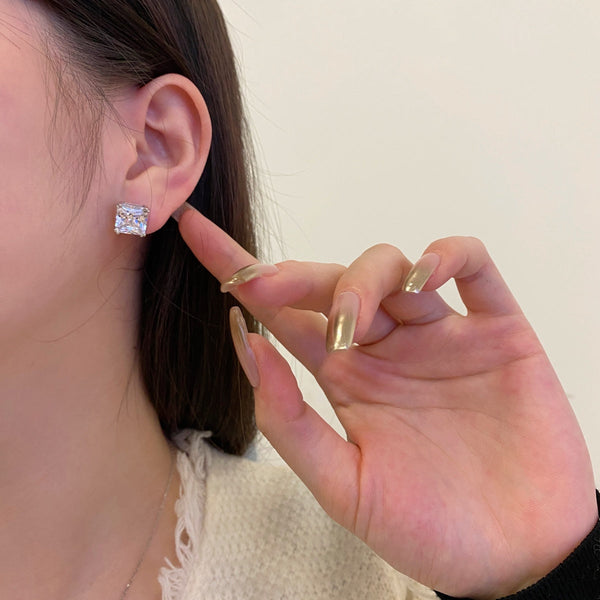[Clover Jewelrys]Pendientes Delicados Cuadrados