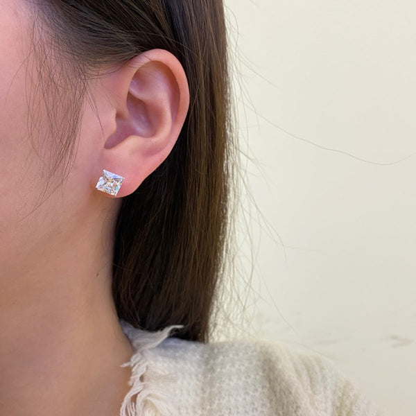 [Clover Jewelrys]Pendientes cuadrados ornamentados