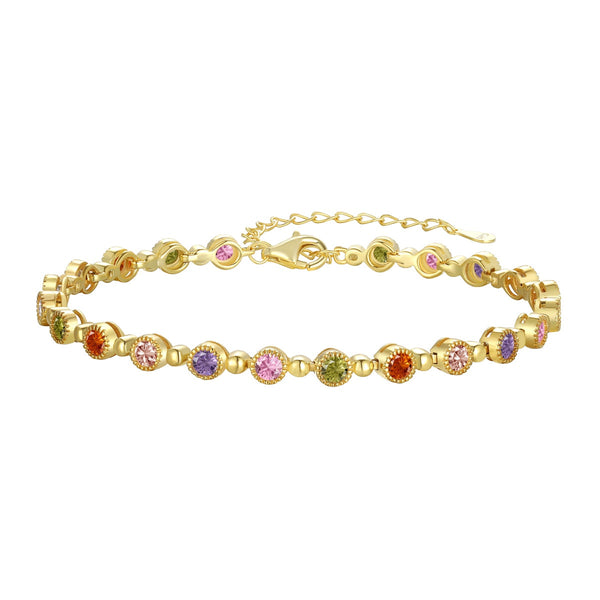 [Clover Jewelrys]Pulsera de Fiesta con Brillantes y Exquisitos Diamantes de Talla Redonda