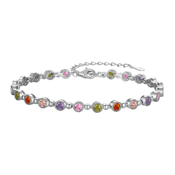 [Clover Jewelrys]Pulsera de Fiesta con Brillantes y Exquisitos Diamantes de Talla Redonda