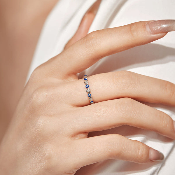 [CloverJewelrys]Anillo Diario Radiante con Forma Redonda y Colorida
