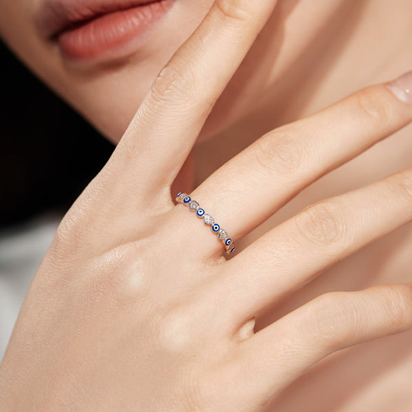 [CloverJewelrys]Anillo Diario Radiante con Forma Redonda y Colorida