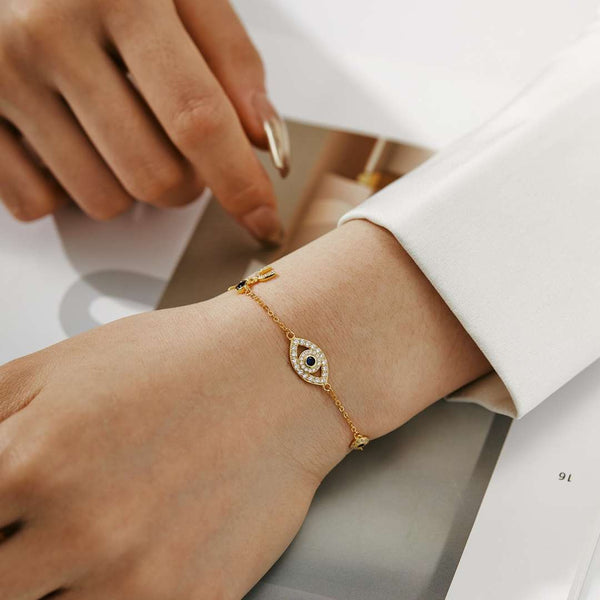 [Clover Jewelrys]Collar Delicado con Forma de Ojo