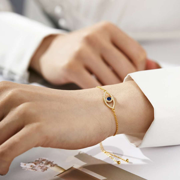 [Clover Jewelrys]Pulsera de Diseño Hueco Ojo del Diablo