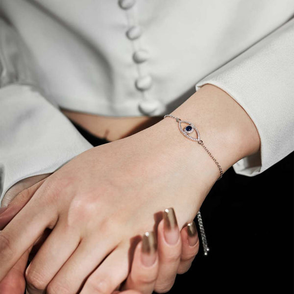 [Clover Jewelrys]Pulsera de Diseño Hueco Ojo del Diablo