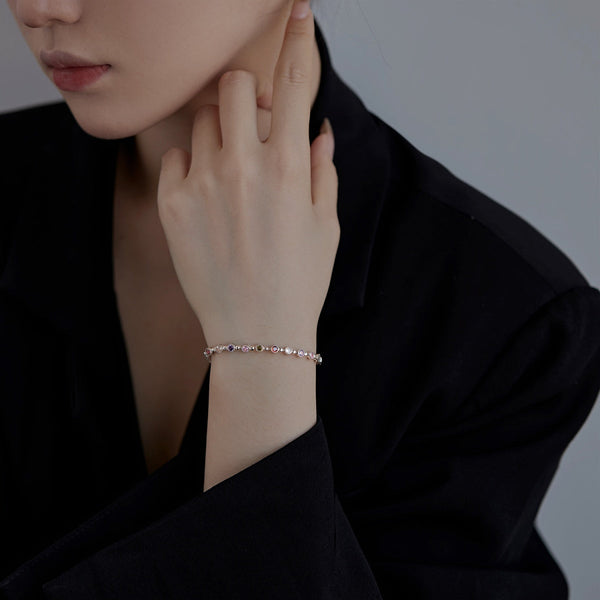 [Clover Jewelrys]Pulsera de Fiesta con Brillantes y Exquisitos Diamantes de Talla Redonda