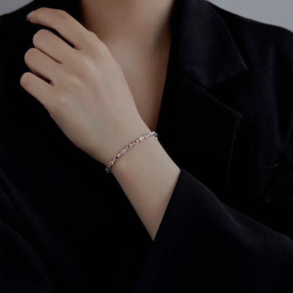 [Clover Jewelrys]Pulsera de Fiesta con Brillantes y Exquisitos Diamantes de Talla Redonda