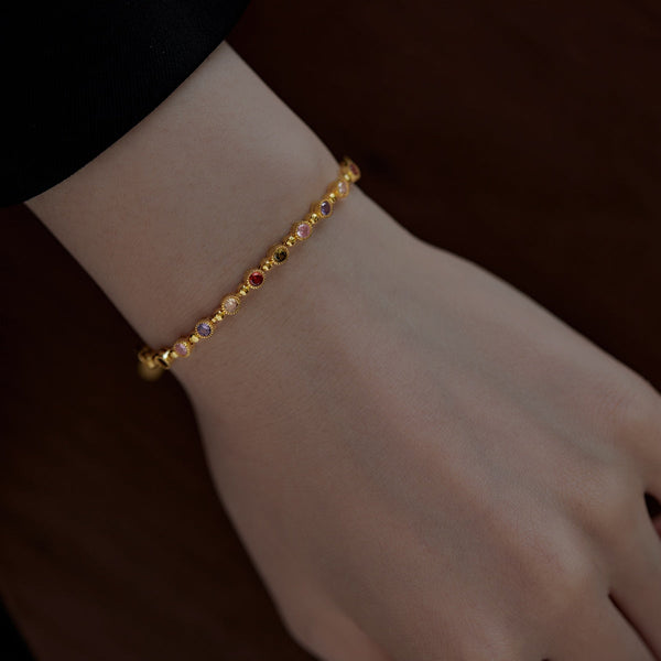 [Clover Jewelrys]Pulsera de Fiesta con Brillantes y Exquisitos Diamantes de Talla Redonda