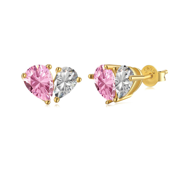 [Clover Jewelrys]Pendientes de amante con corte de corazón elegantes y deslumbrantes