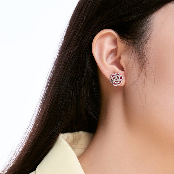 [Clover Jewelrys]Exquisitos Pendientes Diarios con Forma de Flor