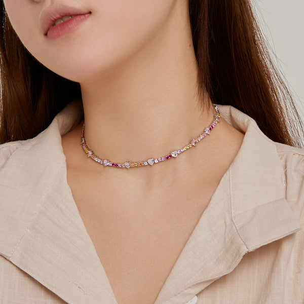 [Clover Jewelrys]Delicada Cadena Tennis de Arcoíris de Colores