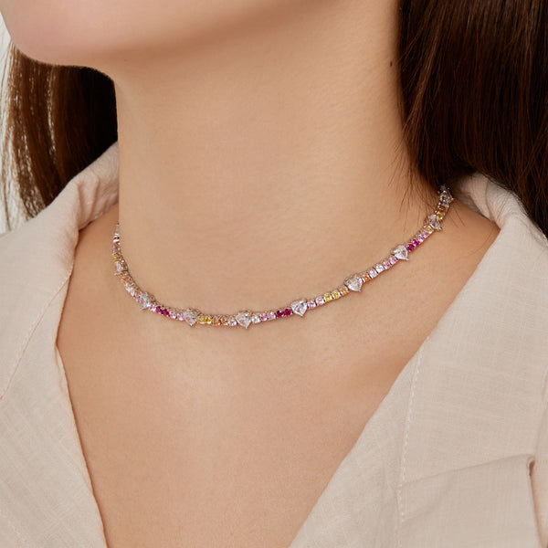 [Clover Jewelrys]Delicada Cadena Tennis de Arcoíris de Colores