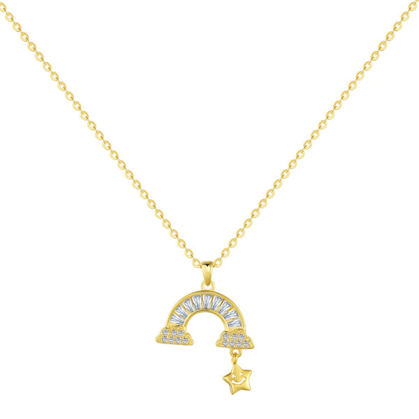 [Clover Jewelrys]Collar único de estrella arcoíris