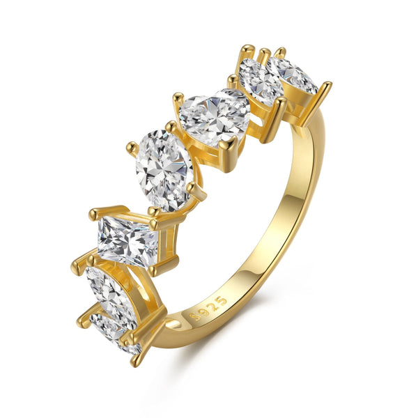 [Clover Jewelrys]Anillo delicado de corte múltiple