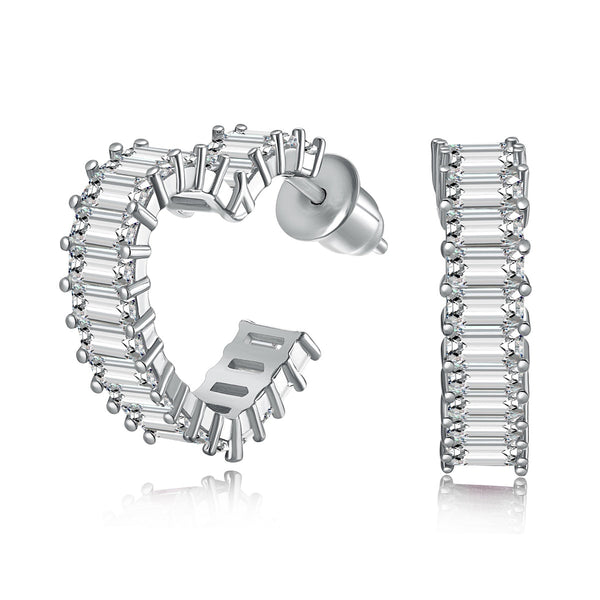 [Clover Jewelrys]Pendientes Corazón Radiante Calado