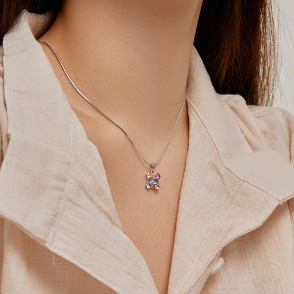 [Clover Joyas]Precioso collar multicolor