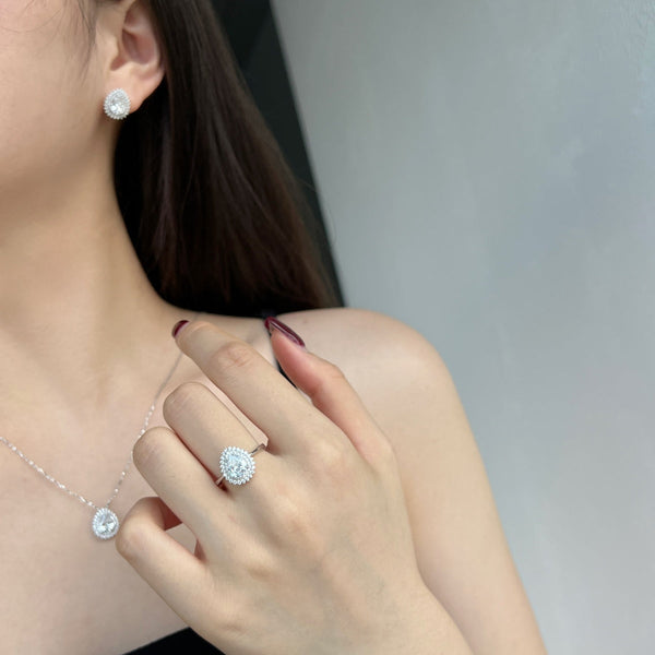 [Clover Jewelrys]Pendientes diarios delicados y hermosos con corte de pera