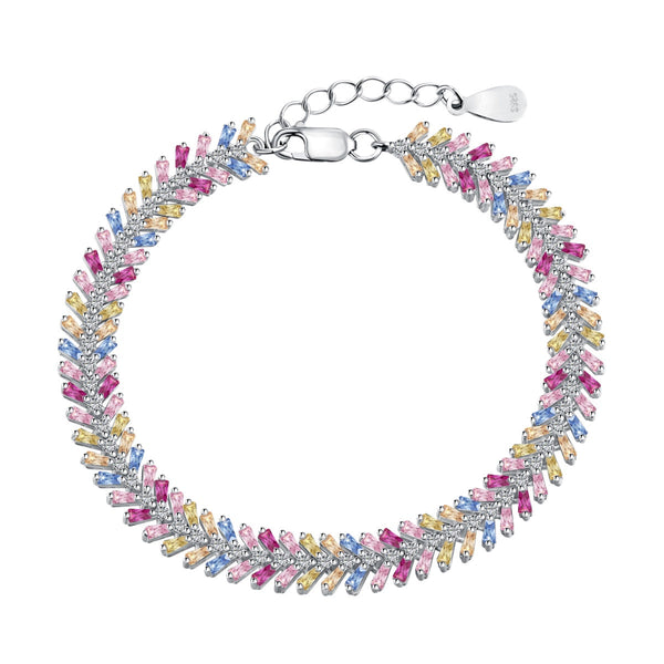 [Clover Jewelrys]Pulsera diaria delicada con esmeralda talla radiante