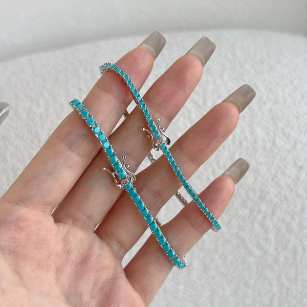 [Clover Jewelrys]Pulsera diaria deslumbrante de corte redondo exquisito