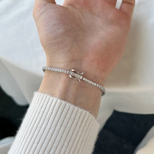 [Clover Jewelrys]Pulsera diaria deslumbrante de corte redondo exquisito