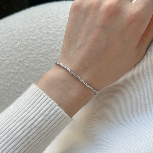 [Clover Jewelrys]Pulsera diaria deslumbrante de corte redondo exquisito