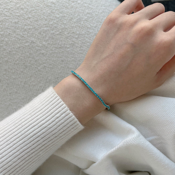 [Clover Jewelrys]Pulsera diaria deslumbrante de corte redondo exquisito
