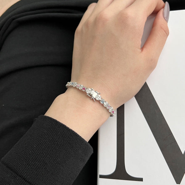 [Clover Jewelrys]Pulsera diaria radiante deslumbrante de corte múltiple