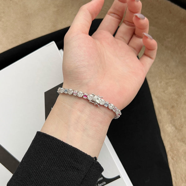 [Clover Jewelrys]Pulsera diaria radiante deslumbrante de corte múltiple