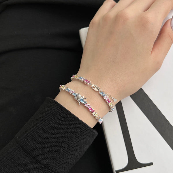 [Clover Jewelrys]Pulsera de Fiesta Multi Corte Ornada y Brillante