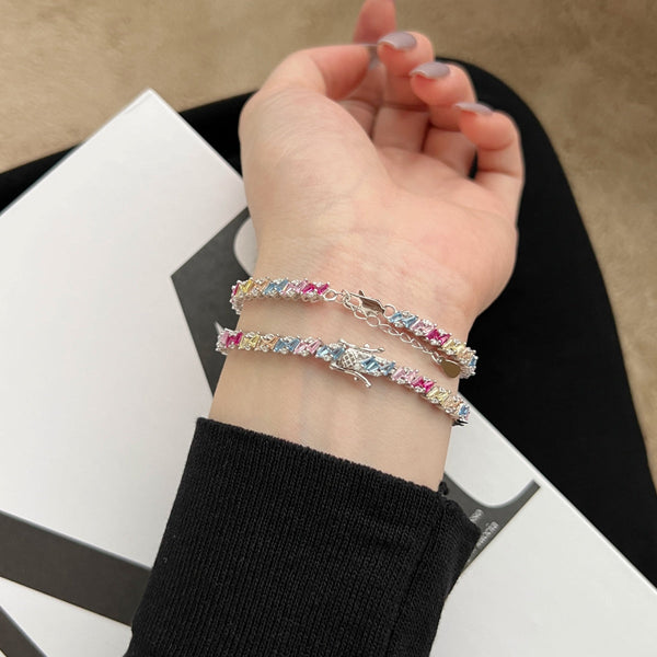 [Clover Jewelrys]Pulsera de Fiesta Multi Corte Ornada y Brillante