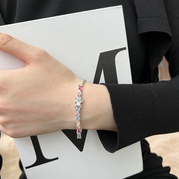 [Clover Jewelrys]Pulsera de Fiesta Multi Corte Ornada y Brillante