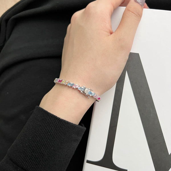[Clover Jewelrys]Pulsera de Fiesta Multi Corte Ornada y Brillante