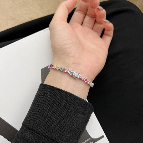 [Clover Jewelrys]Pulsera de Fiesta Multi Corte Ornada y Brillante