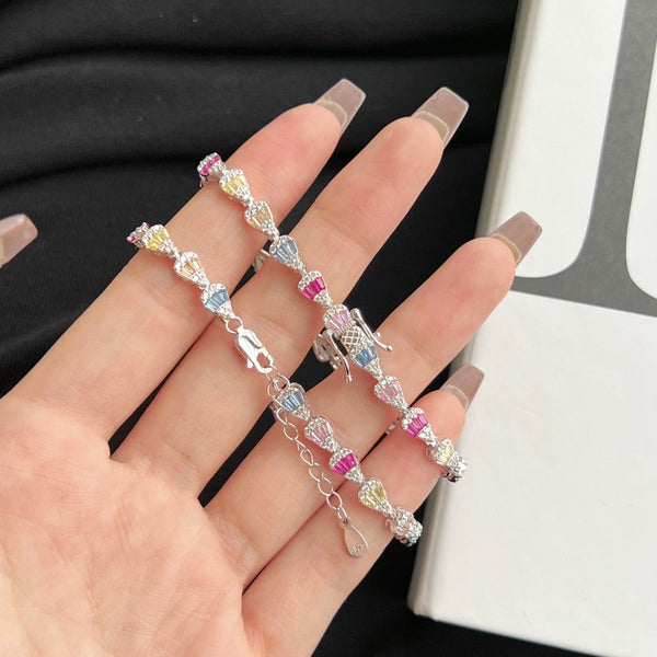 [Clover Jewelrys]Pulsera diaria con forma de gota de agua radiante