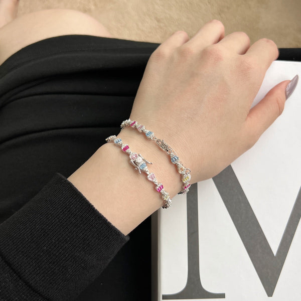 [Clover Jewelrys]Pulsera diaria con forma de gota de agua radiante