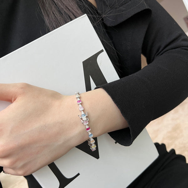 [Clover Jewelrys]Pulsera diaria con forma de gota de agua radiante