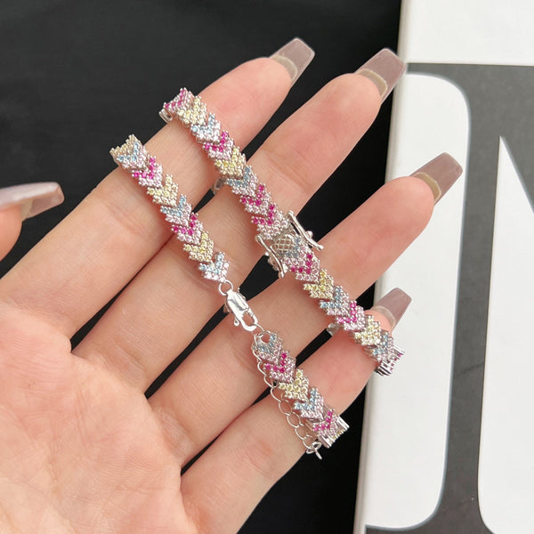 [CloverJewelrys]Ornate Sparkling Round Cut Party Bracelet