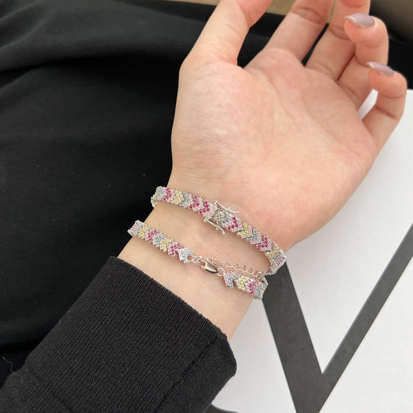 [CloverJewelrys]Ornate Sparkling Round Cut Party Bracelet