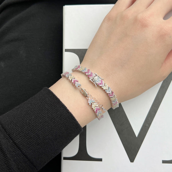 [CloverJewelrys]Ornate Sparkling Round Cut Party Bracelet
